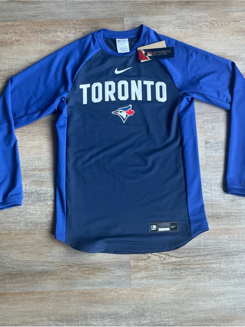 Nike Toronto Blue Jays Mens Small Pullover Sweatshirt Jersey Dri-Fit MLB NWT